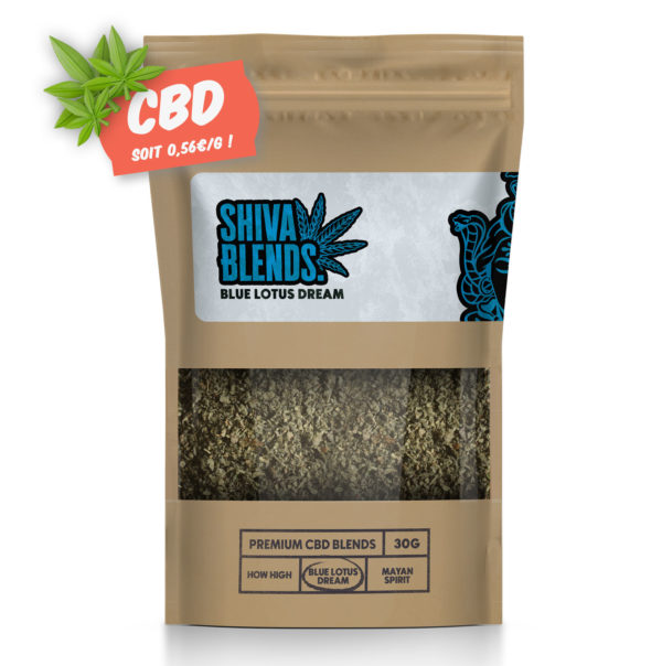 Paquet de substitut de tabac au CBD de chez Shiva Blends.