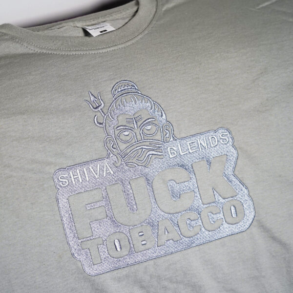 Tshirt Fuck Tobacco gris clair par Shiva Blends