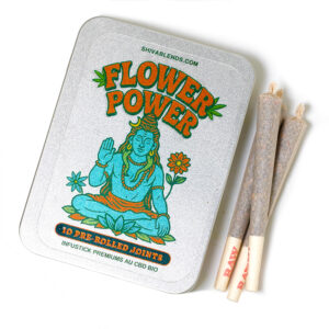 Packshot de la boite de 10 Pré-Rolls Flower Power