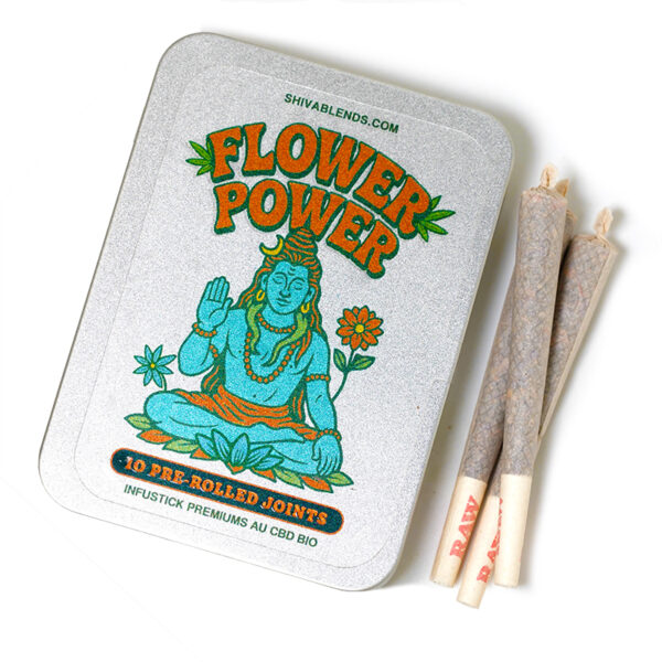 Packshot de la boite de 10 Pré-Rolls Flower Power